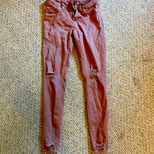 Distressed Low Cut Jeans Size 1